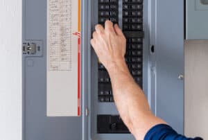 electrician setting circuit breaker